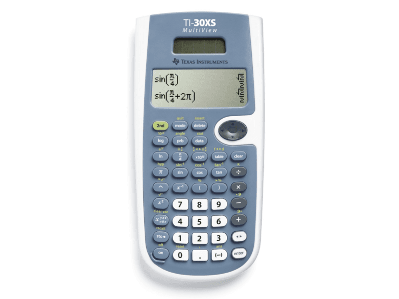 Texas Instruments TI-30XS MultiView, Tasku, Funktiolaskin, 16 lukua, 4 linjat, Akku/Aurinko, Sininen, Valkoinen