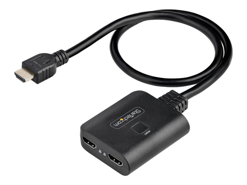 StarTech.com HDMI-SPLITTER-4K60UP, HDMI, 2x HDMI, 4096 x 2160 pikseliä, Musta, Akryylinitriilibutadieenistyreeni (ABS), 4K Ultra HD