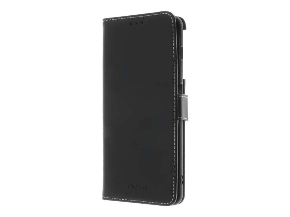 Insmat - Kääntyvä suojakuori matkapuhelimelle - aitoa nahkaa, termoplastista polyuretaania (TPU), kartonkia+paperia+alumiinifoliota, puuvillaompelua - musta - OnePlus 10 Pro:lle