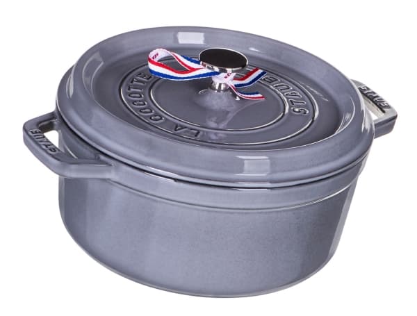 Staub 40500-246-0, 3,8 L, Pyöreä, Grafiitti, Harmaa, valurauta, Emali, Kaasu, Induktio