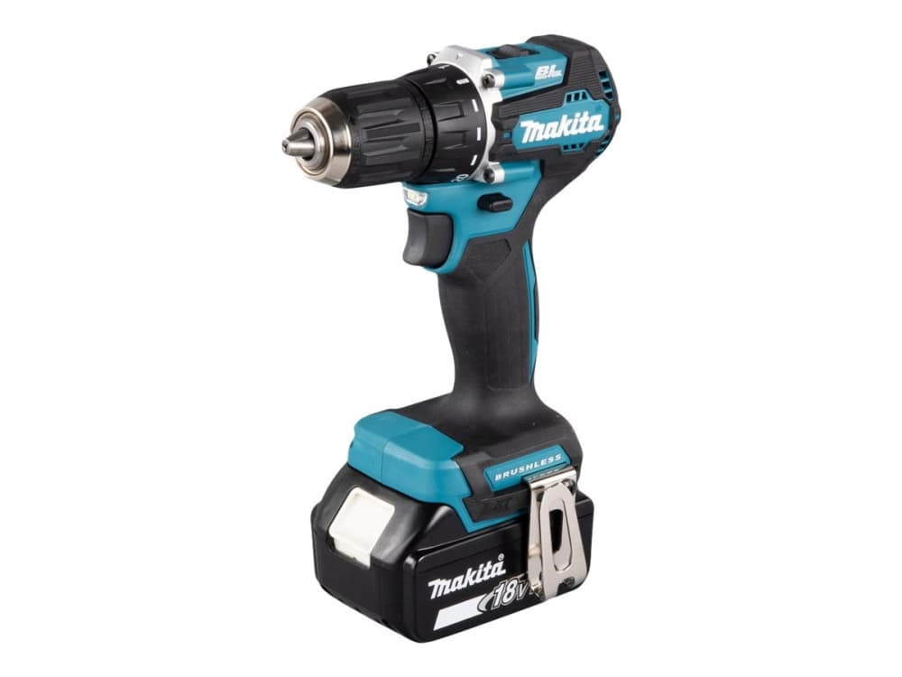 Makita DDF487RFE3, Akkuruuvinväännin, Pistoolikahva, 1/2, Musta, Sininen, Terästä, Deep discharge, Ylikuormittaa, 1700 RPM