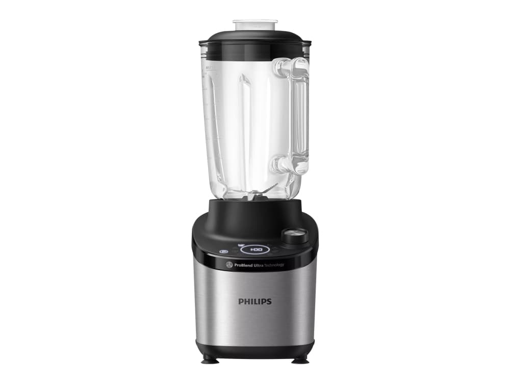 Philips 7000 series HR3760/00 Nopea tehosekoitin, Pöydällä pidettävä tehosekoitin, Syke-toiminto, Jäänmurskaus, 1500 W, Musta, Metallinen