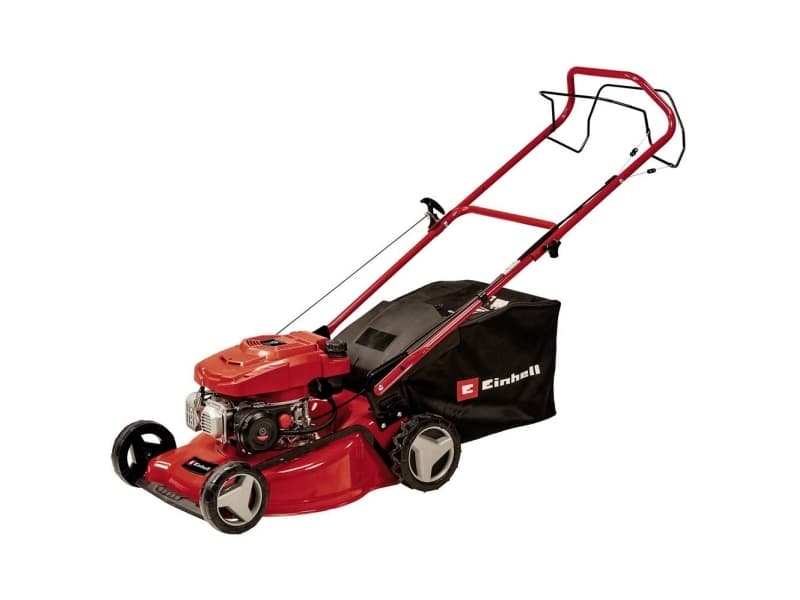 Einhell GC-PM 46/5 S Bensiinikäyttöinen ruohonleikkuri, sis. itseliikkuvan voimansiirron 2000 W Leikkuuleveys (max.) 46 mm Soveltuu... 1400 m²