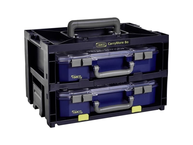 raaco CarryMore 80x2, Carrier bracket, CarryLite, 1 kpl, Musta, 386 mm, 278 mm