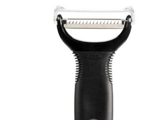 OXO 1054751v2, Suora kuorimaveitsi, Ruostumaton teräs, Musta