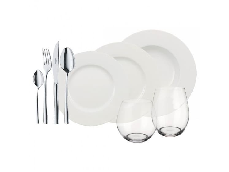 Villeroy & Boch Wonderful World White 4 Friends 36, 4 henkilö(t), Posliini, Valkoinen, 36 kpl