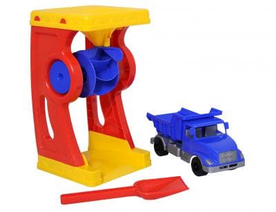 PLASTO Set Waterwheel, tipper truck & spade