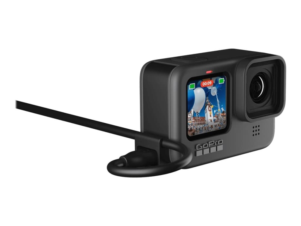 GoPro USB-Pass Trough Door, Kamerakaapeli, Musta