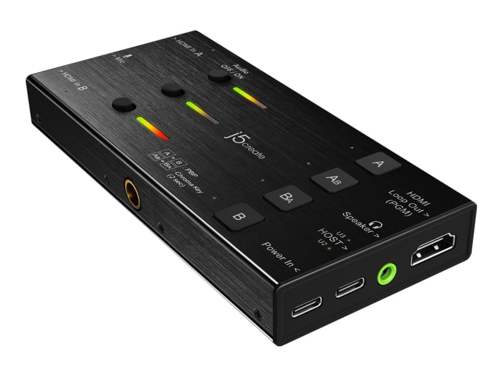 j5create JVA06-N - Videokaappaussovitin - USB-C 3.0 - musta