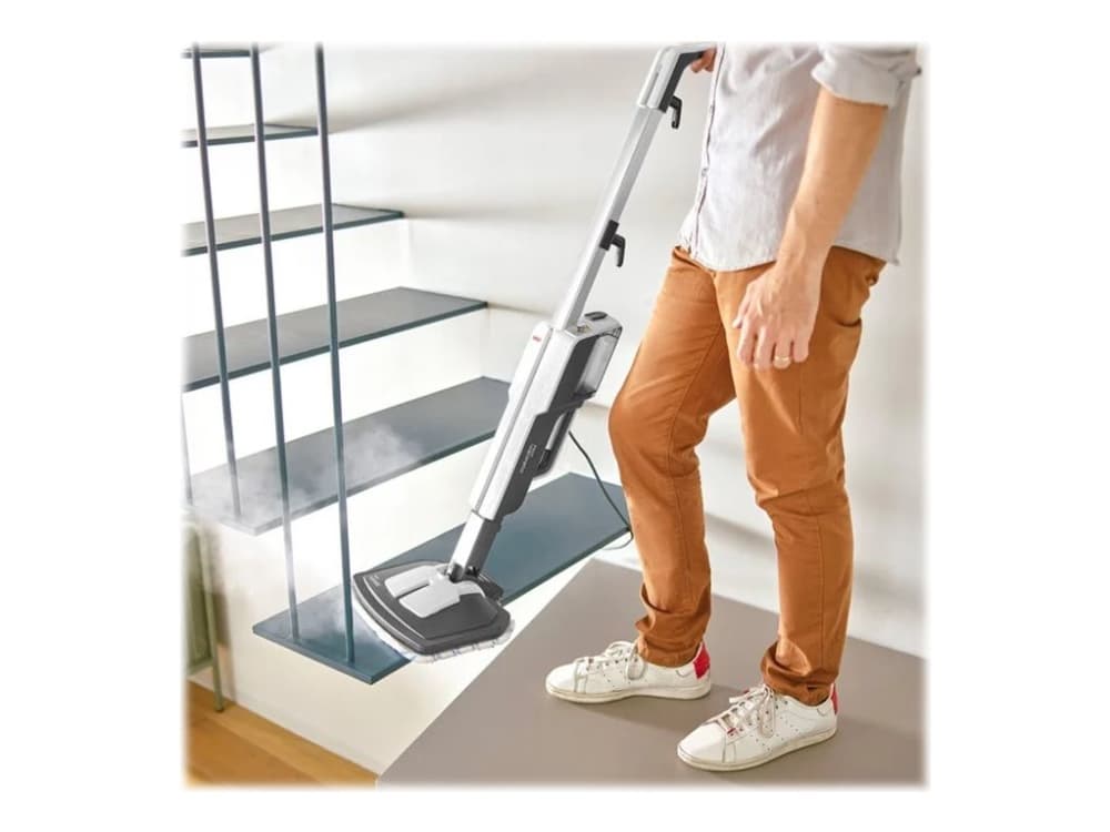 Polti SV610_Style, Steam mop, 0,5 L, Harmaa, Valkoinen, Painikkeet, 1500 W, AC