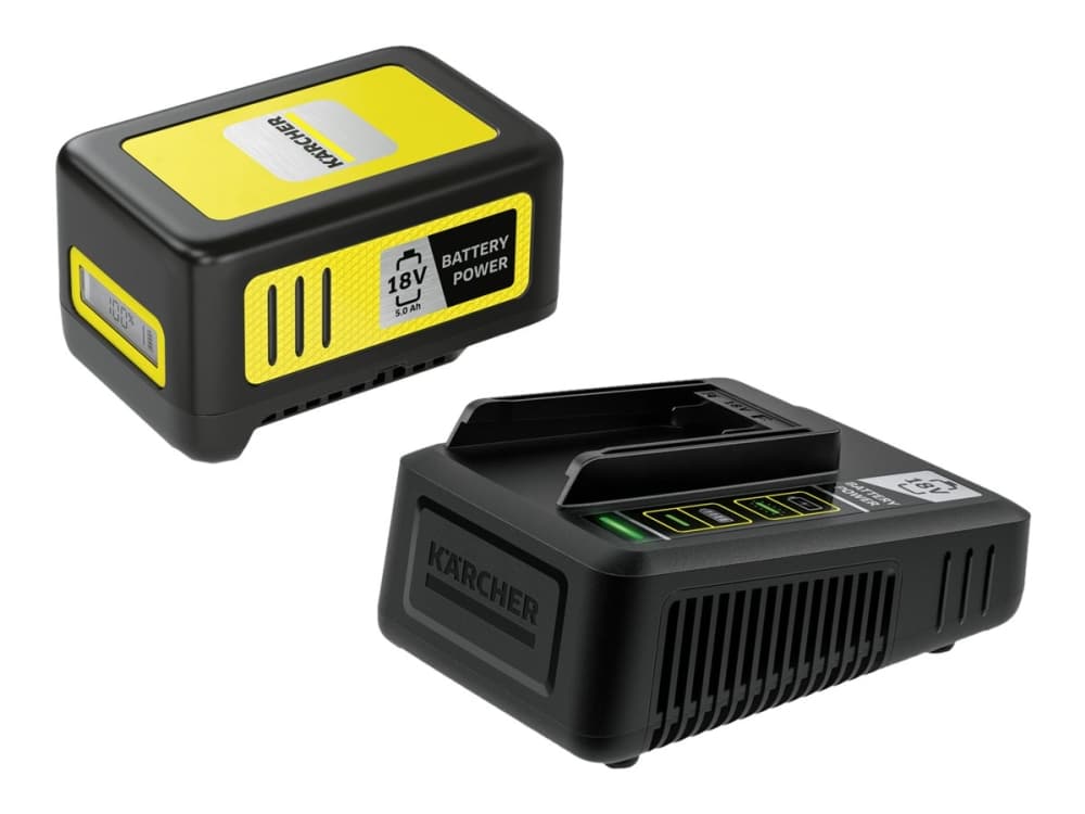 Kärcher Power 18/50, Sylinteripölynimuri, Akku- ja laturisetti, Musta, Keltainen, 5000 mAh, 18 V, Kärcher