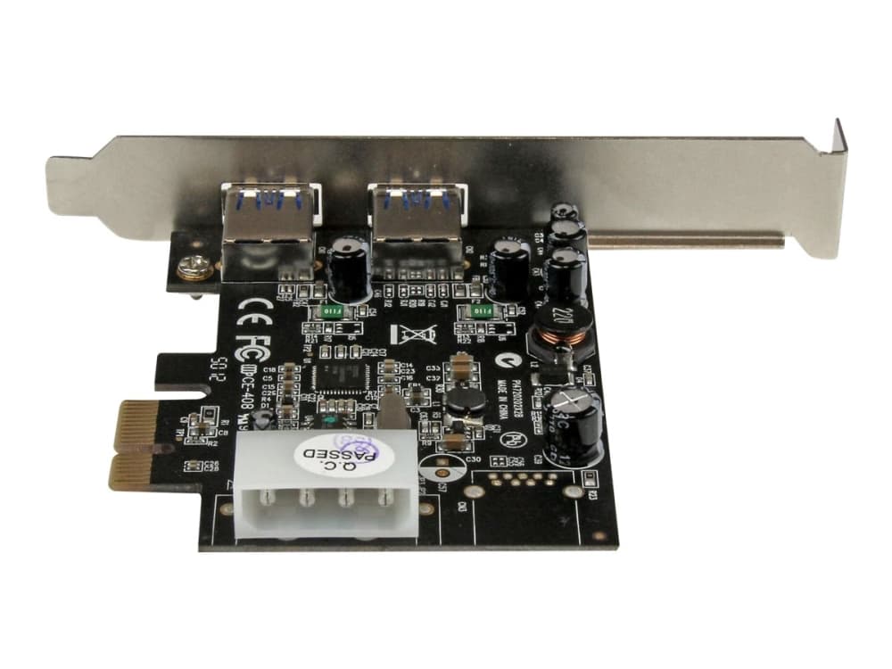 StarTech.com 2 Port PCI Express (PCIe) SuperSpeed USB 3.0 -korttisovitin UASP:llä - LP4 Power - Dual Port USB 3 PCIe Controller (PEXUSB3S25) - USB-adapteri - PCIe - USB 3.0 x 2 - P/N: CFASTRWU3, S251SMU33EP, ST103008U2C, ST53004U1C, ST7300U3M, ST93007U2C, UNI251BMU33, ST53004U1C, ST7300U3M, ST93007U2C, UNI251BMU33