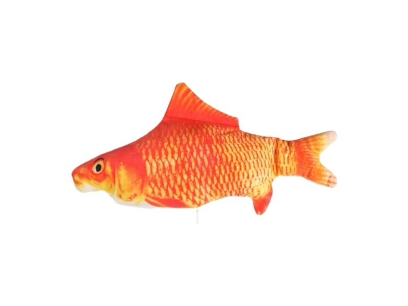 Flounder rörlig fisk kattleksak, orange 30 cm