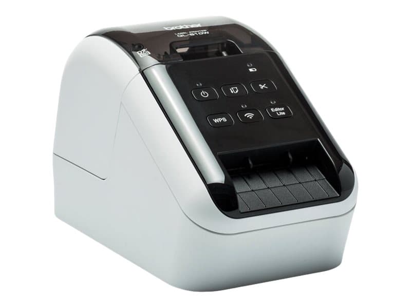 Brother QL-810Wc - tarratulostin - kaksivärinen (yksivärinen) - suoralämpö - rulla (6,2 cm) - 300 x 600 dpi - jopa 110 tarraa/min - USB 2.0, Wi-Fi(n) - leikkuri - valkoinen, kiiltävä musta