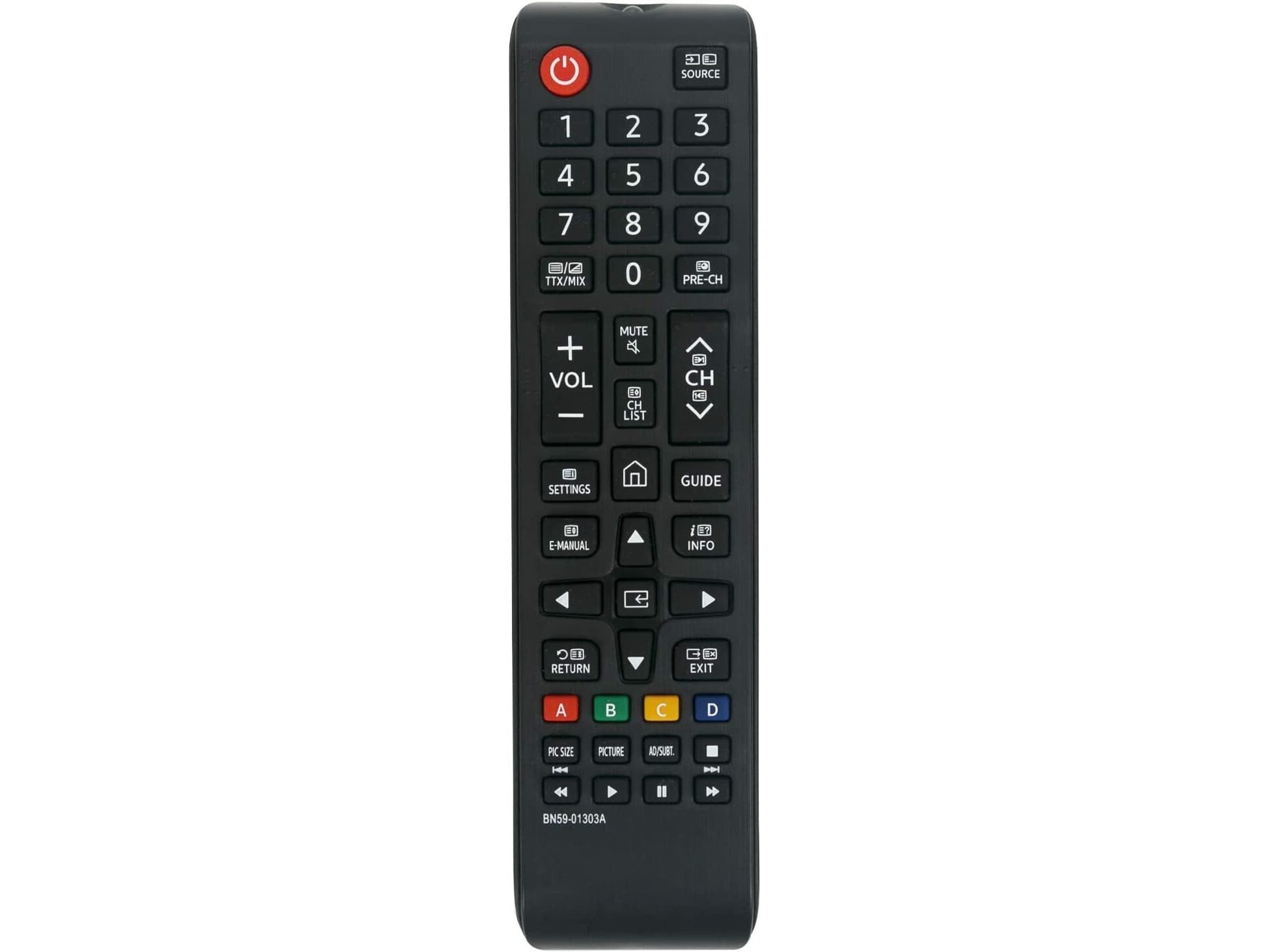 Samsung - Kaukosäädin - infrapuna - Samsung UA49NU7100, UA55NU7090, UA65NU7100, UA75NU7100, UE40NU7122, UE49NU7102, UE55NU7023, UE49NU7102, UE40NU7122, UE49NU7122, UE55NU7102, UE55NU7023