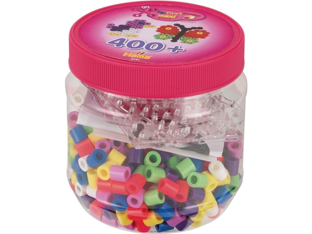 Hama maxi helmet 400 helmeä + 2 levyä vaaleanpunaisessa tinauksessa