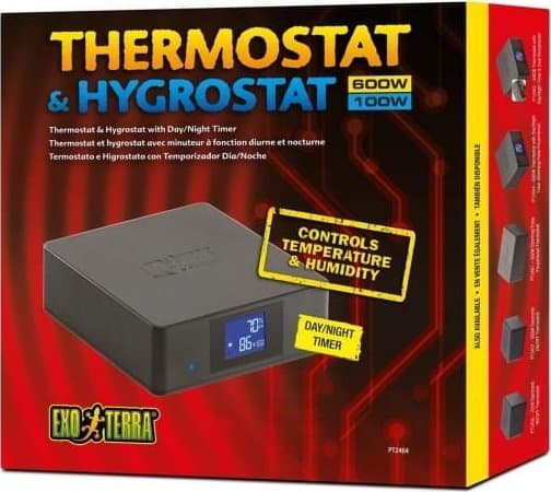 Exo Terra termostaatti/hygrostaatti, 600 W/100W