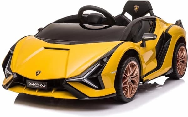 Lamborghini Sian 12V sähköauto, keltainen