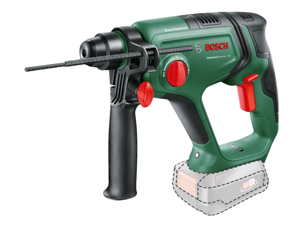Bosch UniversalHammer 18V, SDS Plus, musta, Vihreä, 1,6 cm, 2000 RPM, 2 J, 2000 IPM - SOLO