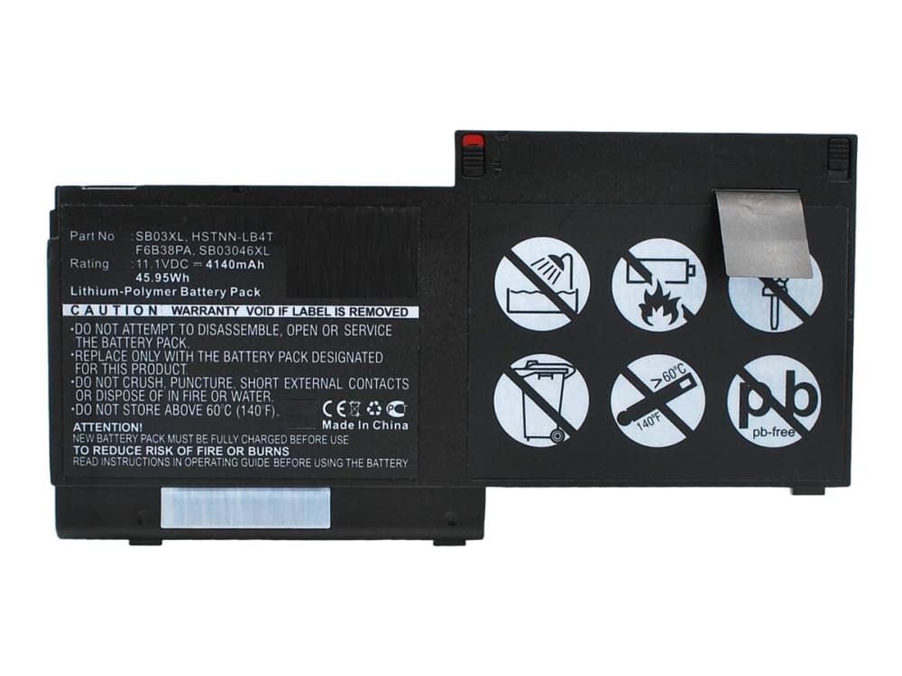 CoreParts - Akun akku tietokoneeseen - Litium-polymeeri - 4140 mAh - 46 Wh - lajitelma - HP EliteBook 820 G1:lle