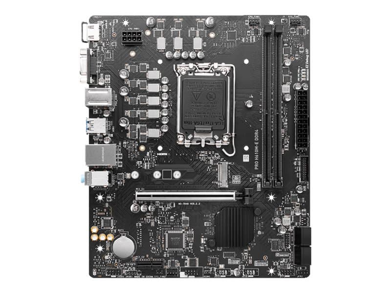 MSI PRO H610M-E DDR4, Intel, LGA 1700, Intel® Core™ i9, LGA 1700, DDR4-SDRAM, 64 GB