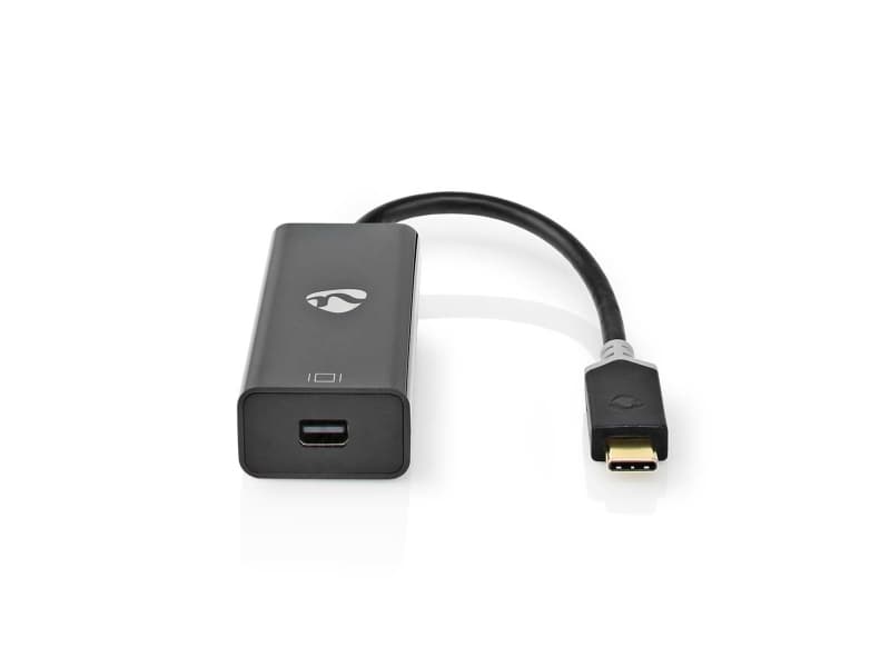 Nedis CCBW64452AT02, 0.2 m, USB Type-C, Mini DisplayPort, urosliitin, naarasliitin, suora