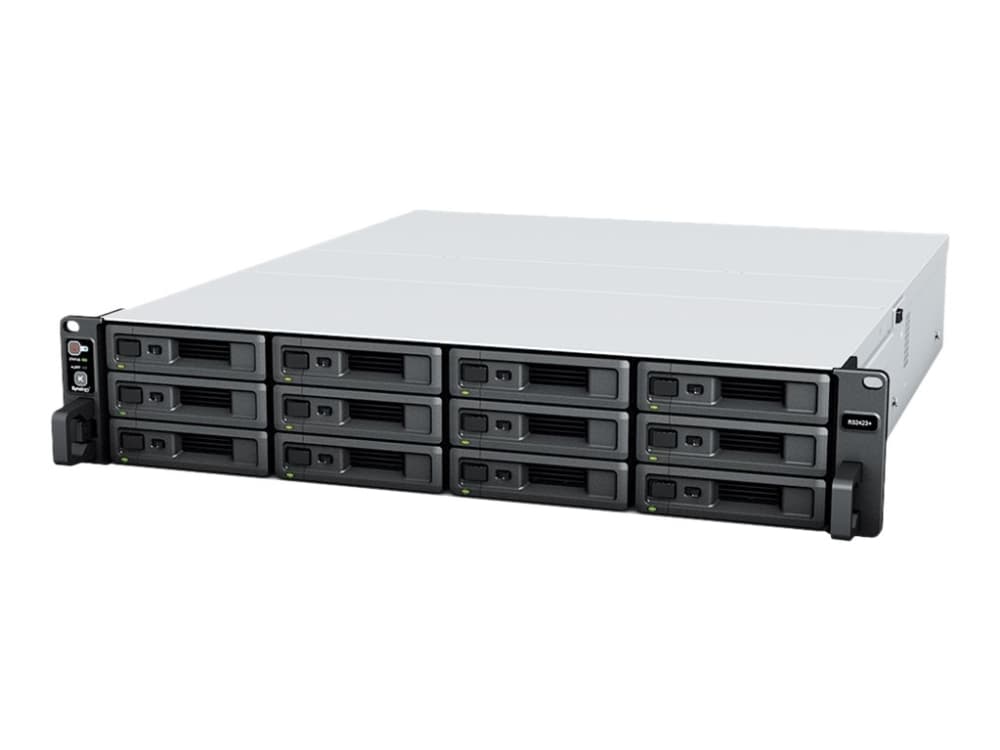 Synology RackStation RS2423RP+ - NAS-palvelin - 12 lokeroa - rackversio - SATA 6Gb/s - RAID 0, 1, 5, 6, 10, JBOD - RAM 8 GB - Gigabit Ethernet / 10 Gigabit Ethernet - iSCSI-tuki - 2U:n yksikkö