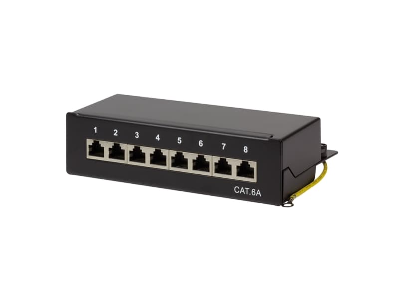 LogiLink NP0018B, 10 Gigabit Ethernet, 10000 Mbit/s, Cat6a, S/UTP (STP), Musta, Terästä