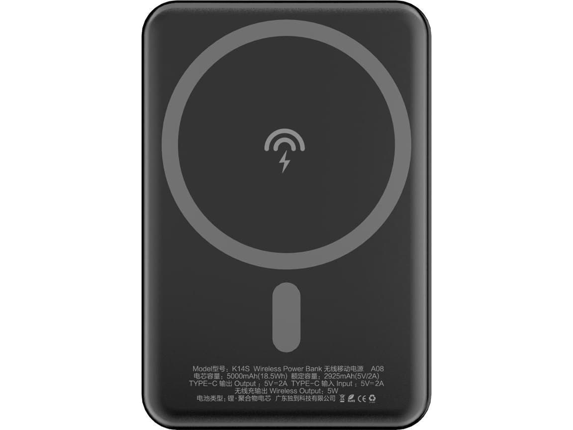 Dudao K14S langaton powerbank 5000mAh 10Watt musta