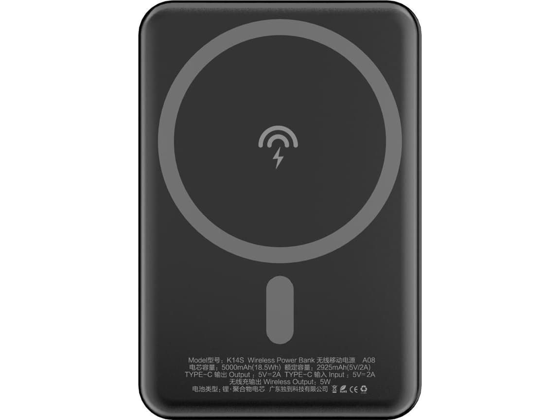 Dudao K14S langaton powerbank 5000mAh 10Watt musta