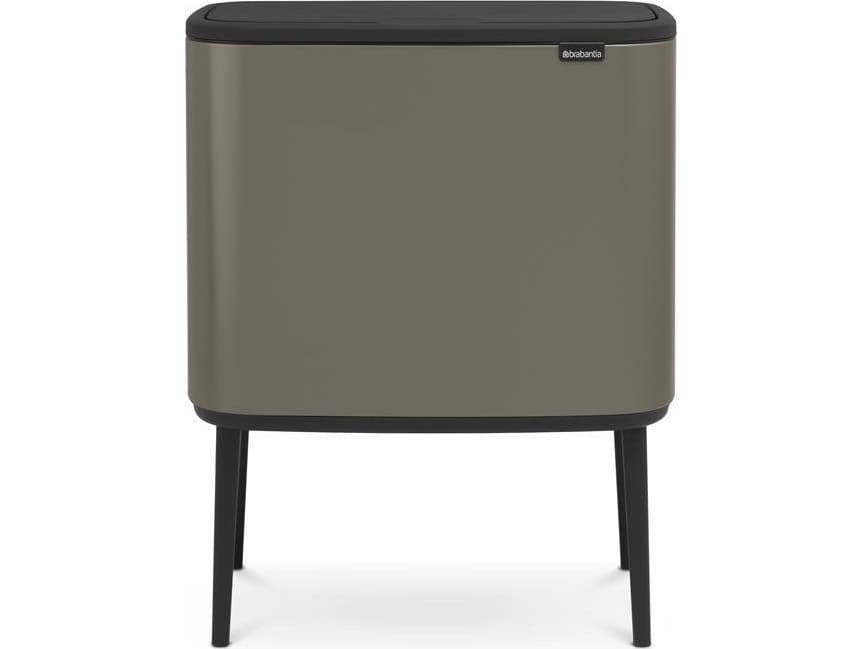 Šiukšlių dėžė Brabantia Bo Touch, 3 x 11 litraa, Platinos spalvos