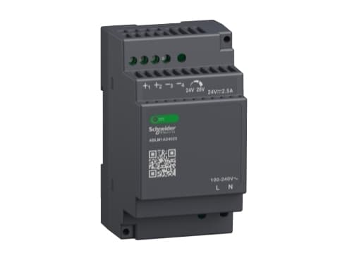 Modicon switchmode strømforsyning modular til DIN-skinne med 24 VDC 60 W-2,5 A udgang og 100-240 VAC