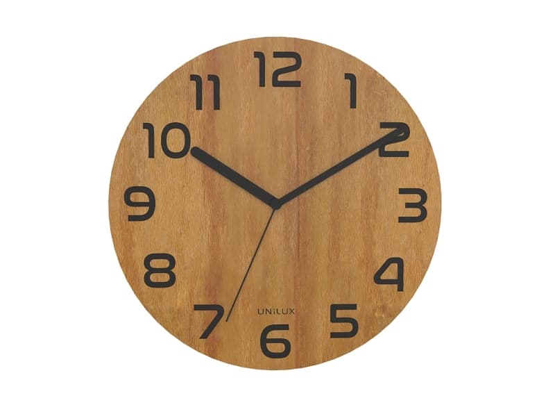 Seinäkello Unilux Palma Bamboo, 30 cm