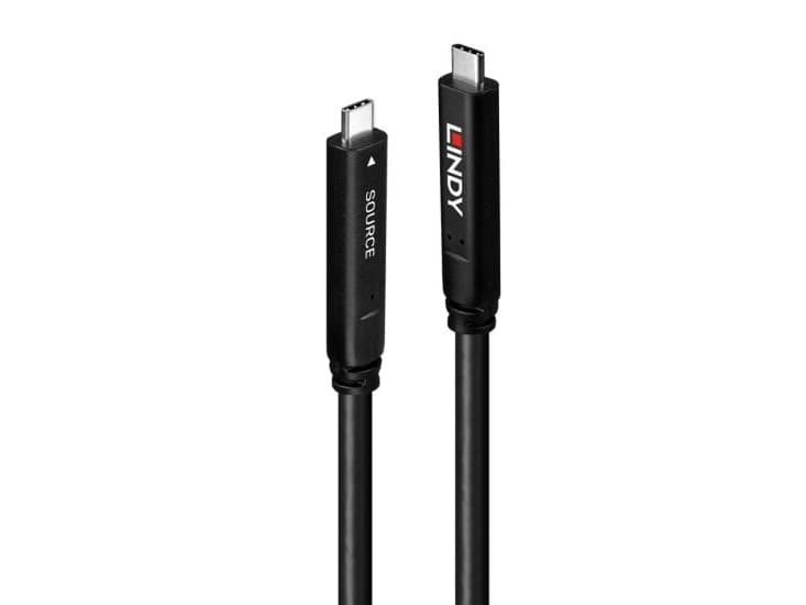 Lindy Lindy USB-kaapeli 10m USB 3.2 Gen 1 &amp DP 1.4 Type C Hybridikaapeli