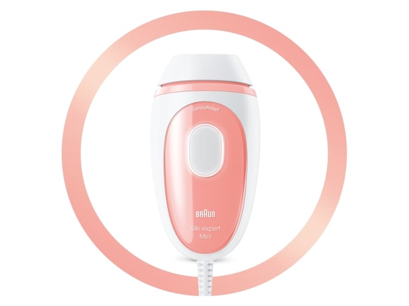 Braun Silk-expert Mini PL1000 IPL, Vaaleanpunainen, Valkoinen, IPL-valoimpulssi, AC