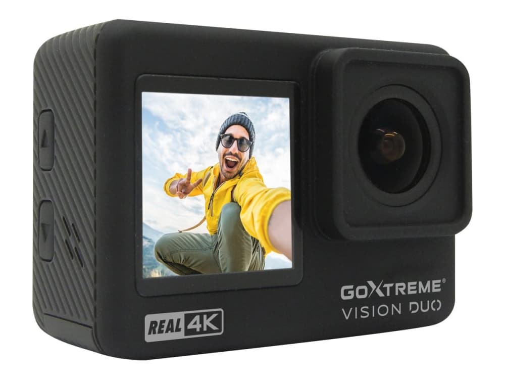 Easypix GoXtreme Vision DUO - Toimintakamera - 4K / 60 fps - 12.0 MP - langaton verkko - vedenalainen jopa 30 m:iin asti