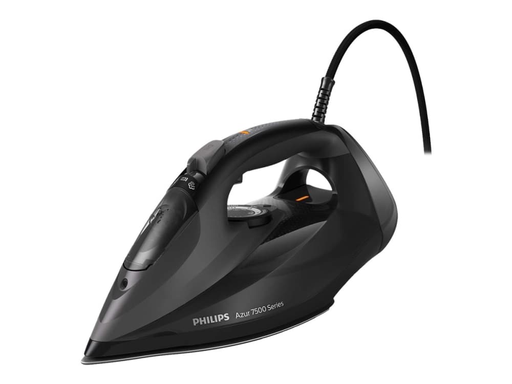 Philips 7500 Series DST7511/80 HV, MUSTA, Kuiva- & höyrysilitysrauta, SteamGlide Elite -pohjalevy, 2 m, 260 g/min, Musta, 55 g/min