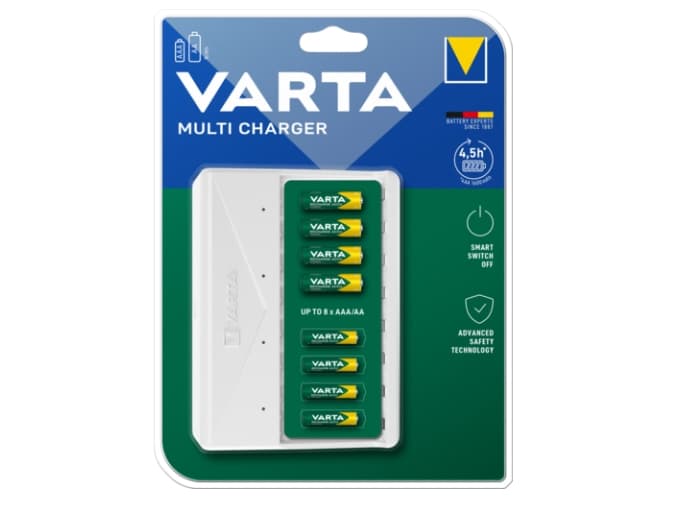 VARTA Multi Charger Laturi 2, 4, 6 tai 8 AA, AAA NiMH -laitteille