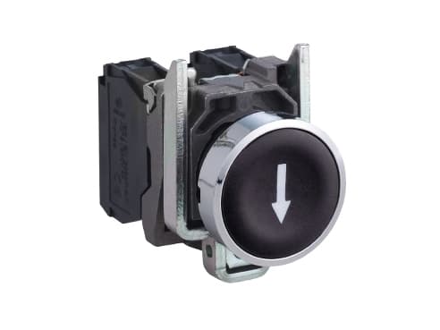 Schneider Electric XB4, Nappi, Musta, IP66, IK06, Luokka I, 80 g