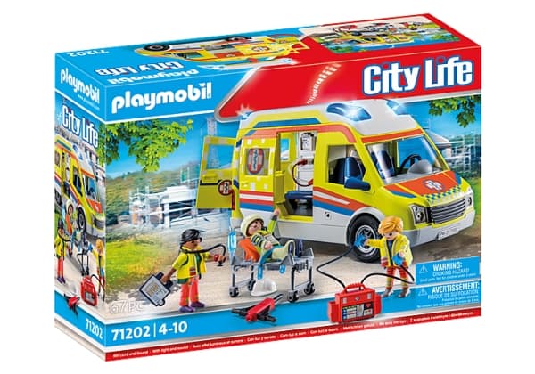 Playmobil City Life Rettungswagen mit Licht & Sound, Toiminta/Seikkailu, 4 vuosi/vuosia, Monivärinen