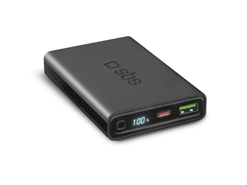 SBS powerbank 10.000 mAh. Sort