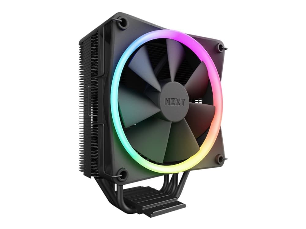 NZXT T120 RGB CPU-jäähdytin AMD:n ja Intelin suorittimille, 120 mm tuuletin, musta