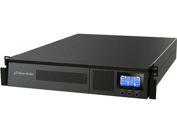 PowerWalker VFI 1000RM LCD, Taajuuden kaksoismuunnos (verkossa), 1 kVA, 900 W, Sini, 160 V, 300 V