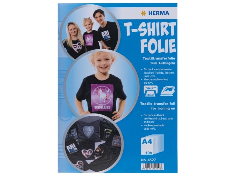 Herma T-paita Film A4 f. tumma + musta tekstiilit 20 arkkia 4527