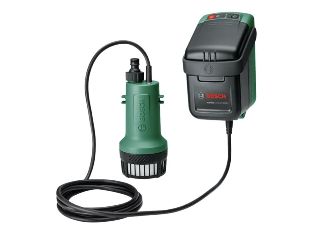 Bosch GardenPump18V-2000, Akku, 2000 l/h, Musta, Vihreä - SOLO