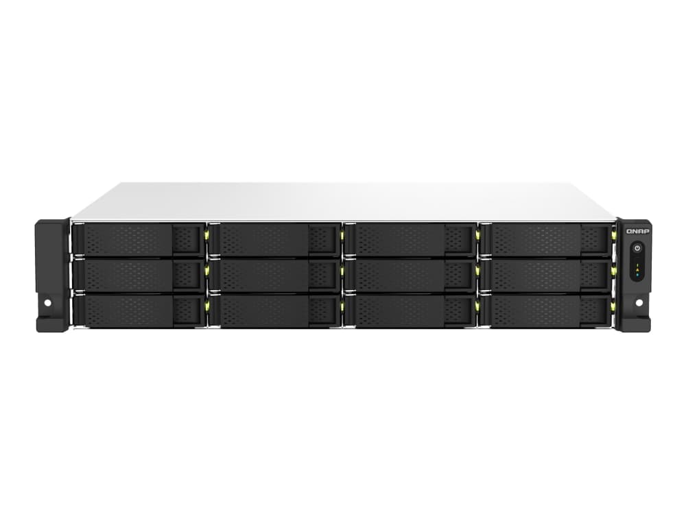 QNAP TS-1264U-RP - NAS-palvelin - 12 lokeroa - rackversio - SATA 6Gb/s - RAID RAID 0, 1, 5, 6, 10, 50, JBOD, 60 - RAM 8 GB - 2,5 Gigabit Ethernet - iSCSI-tuki - 2U