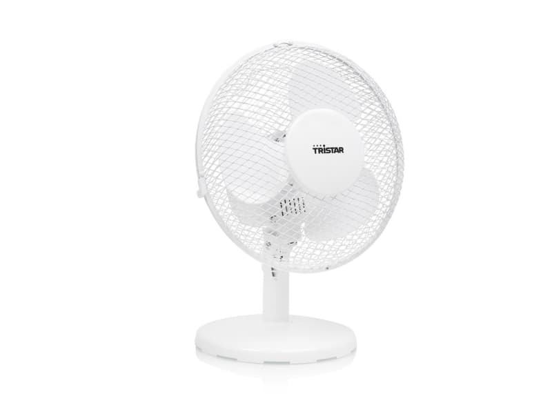 Tristar VE-5721, Kotitaloustuuletin lavoilla, Valkoinen, Taulukko, Muovi, Polypropeeni (PP), 48,65 dB, 1 m³