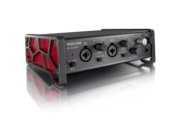 Tascam US-2X2HR, Työpöytä, 2.2 kO, +20 dBu, 66 O, Musta, USB, 56 dB
