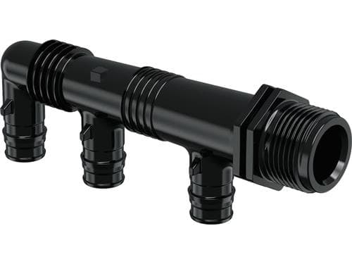 Uponor Q& E fordelerrør 3x16 - Nippel PPSU g3/4mt 3x16 c/c45+35mm, husk ringe 3x045338216