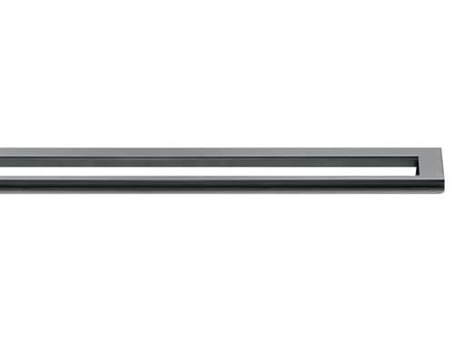 Unidrain HighLine runko. Line - ruostumaton. harjattu: L800mm H 10mm tyhjennysliitäntää varten